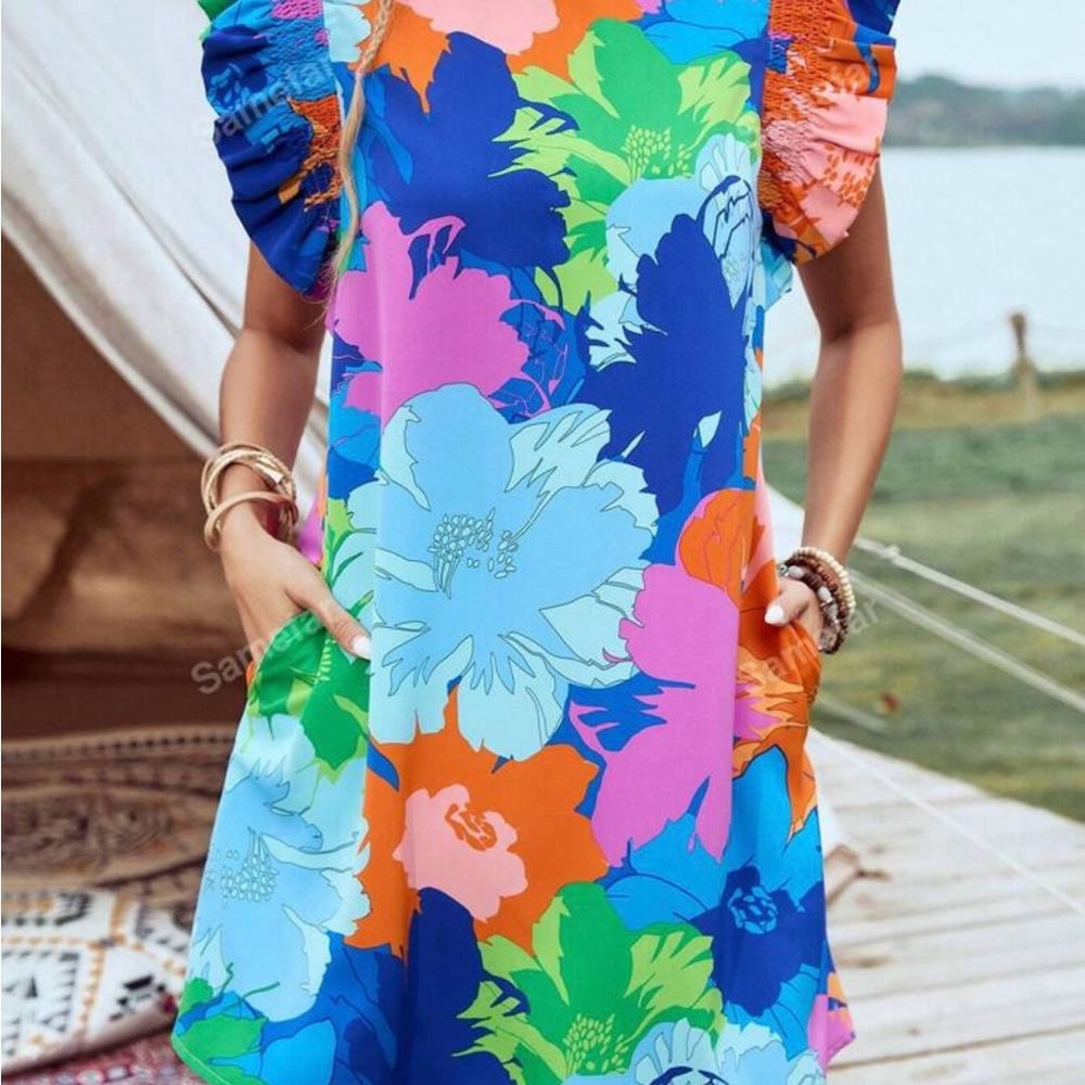 Colorful Floral womens Dress